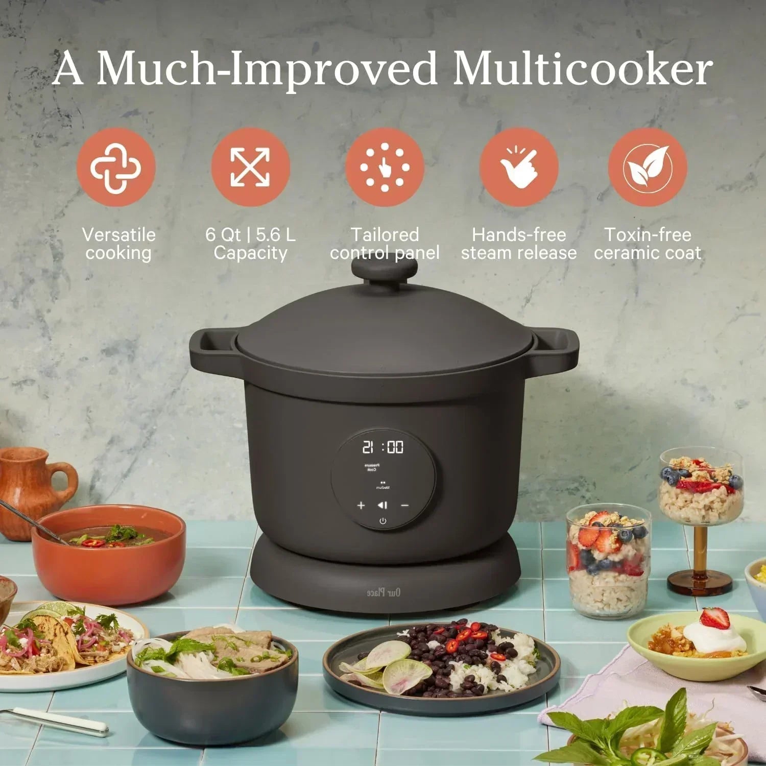 Our Place Dream Cooker 6-quart Multicooker 4 Versatile Modes Pressure Cook Slow Cook Sear wourant