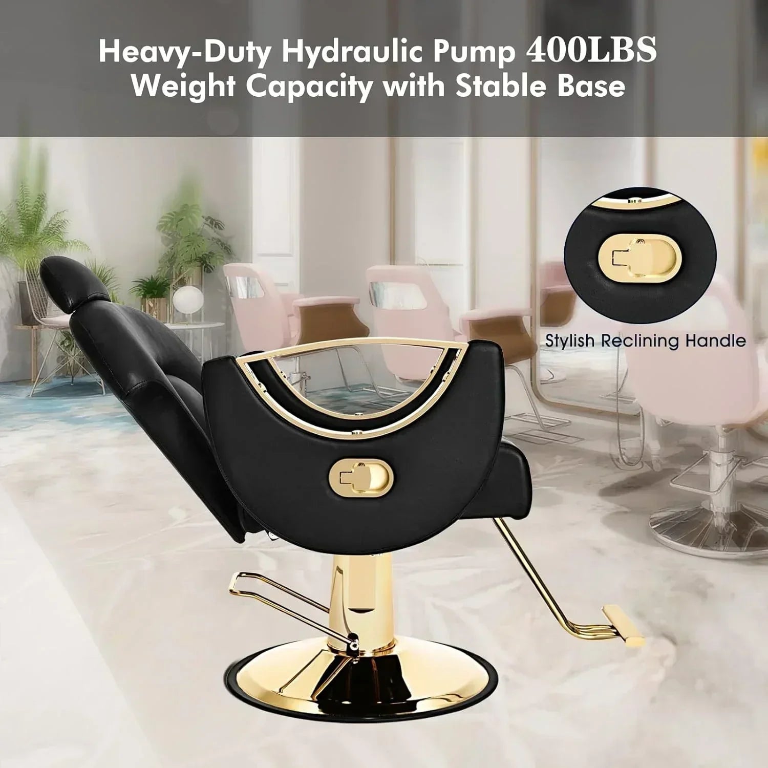 Artist Hand Salon Chair Reclining Barber Chair Oversized Hydraulic Pump Hair Salon Chair wourant