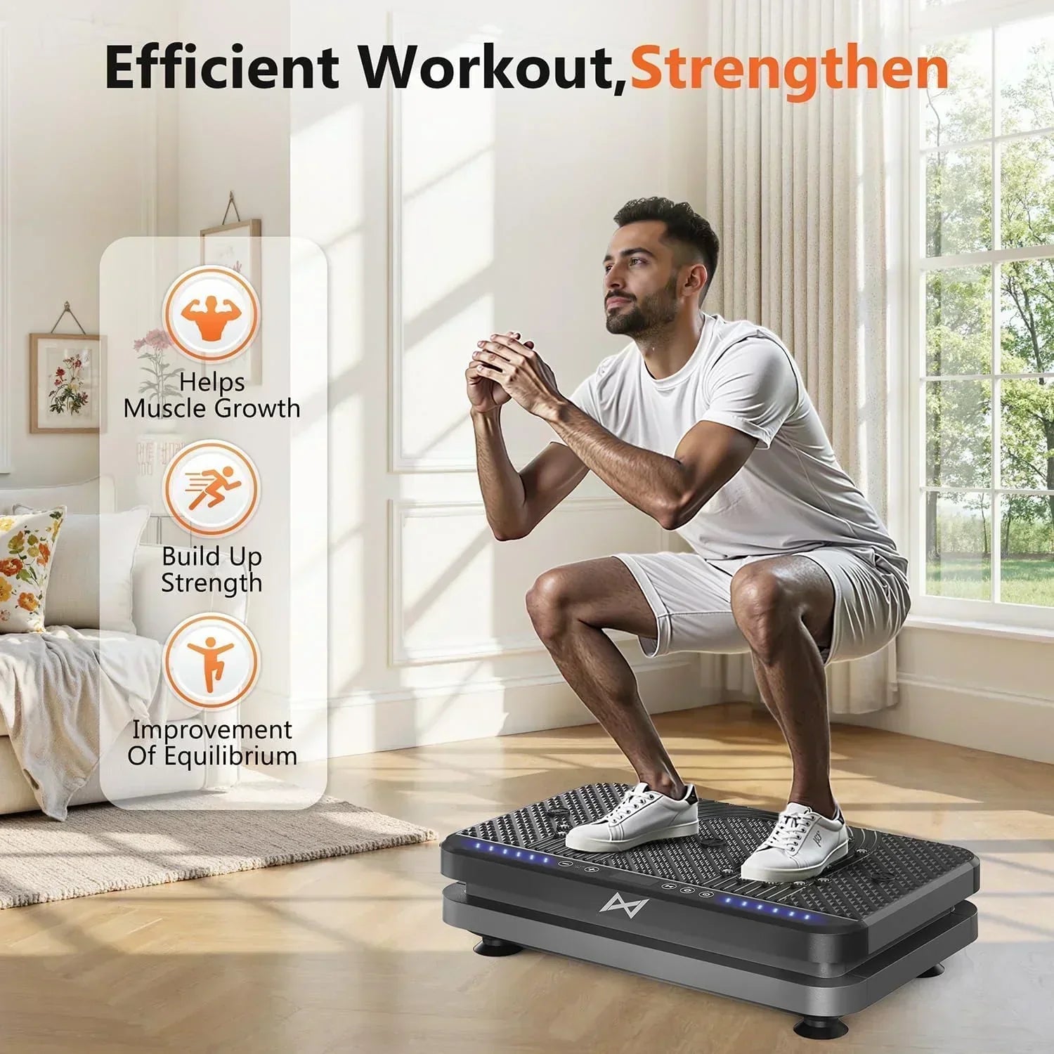 AXV Vibration Plate Fitness Platform Trainer Suitable for men and women to lose weight wourant