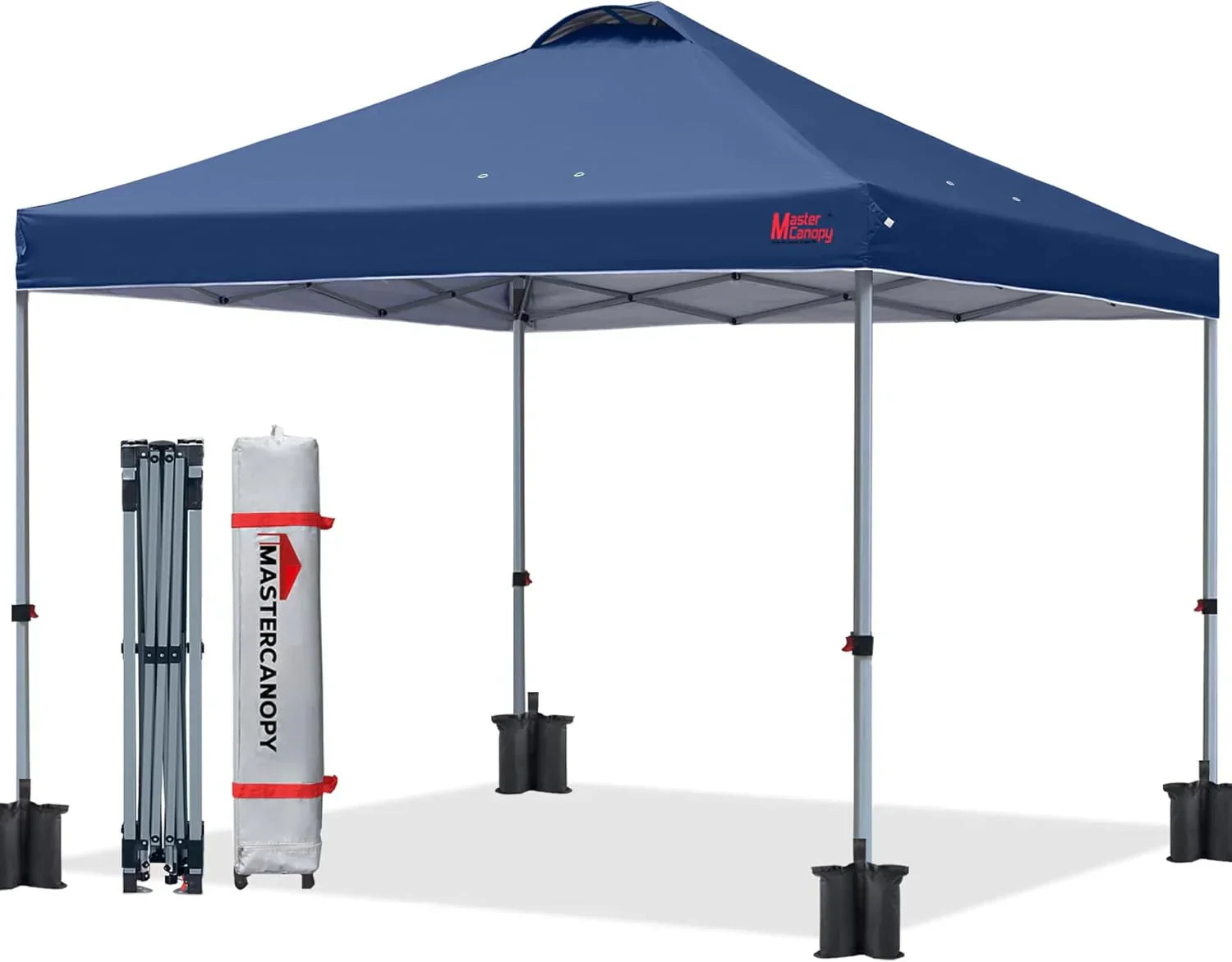 Durable Pop-up Canopy Tent with Roller Bag (10x10 Black) wourant
