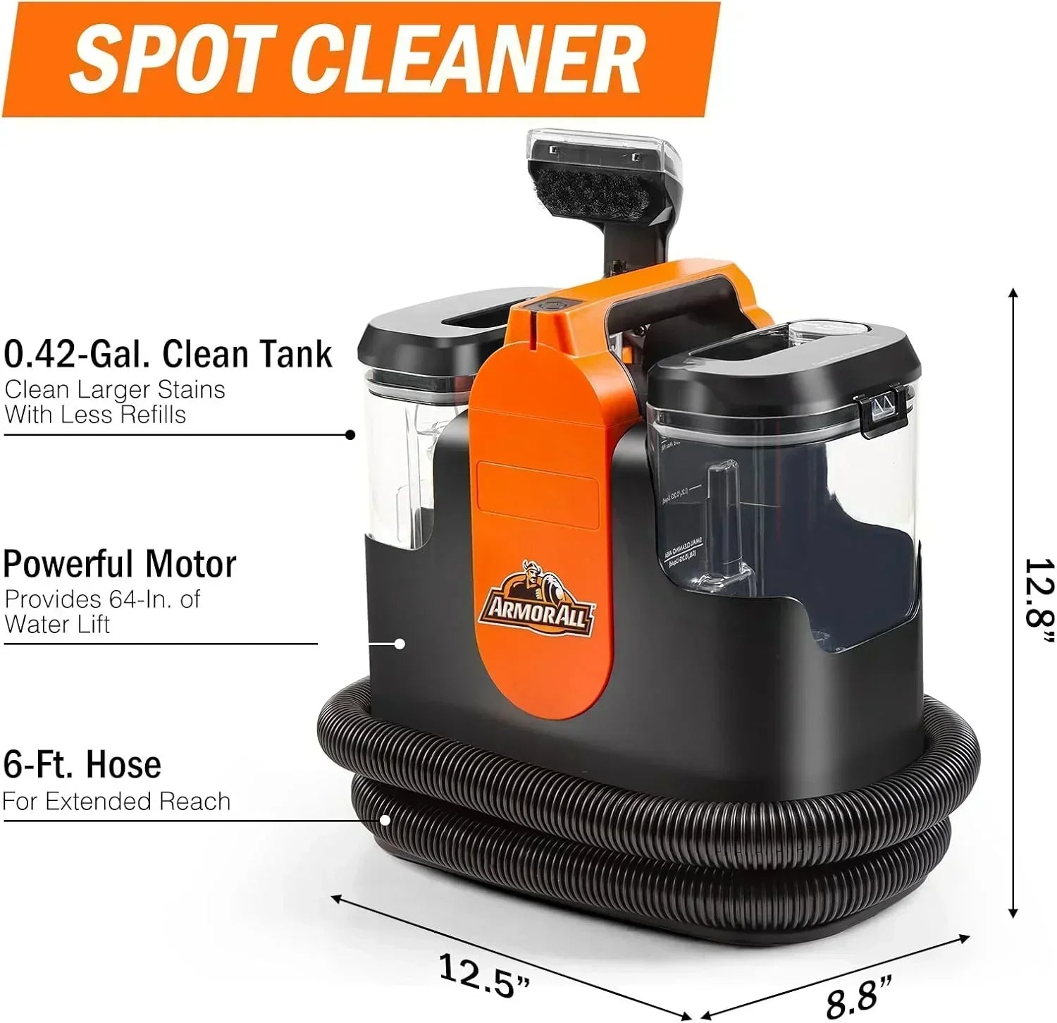 Armor All SCA702 901 Portable Spot Cleaner for Car Cleaning Carpet Upholstery Stains wourant