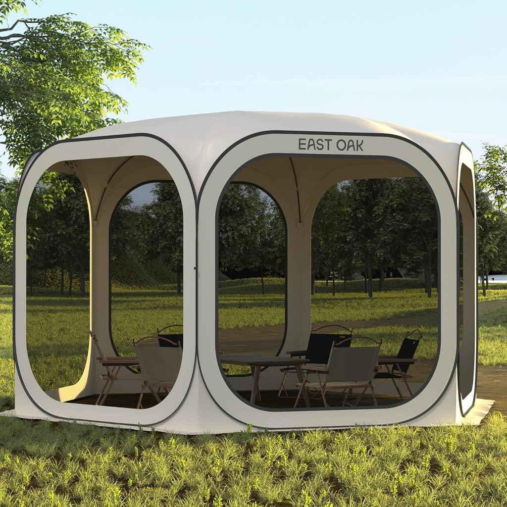 EAST OAK Screen House Tent Pop-Up Portable Screen Room Canopy Instant Screen Tent 10 x 10 FT wourant