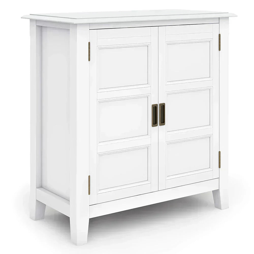 Burlington Solid Wood Wide Transitional Storage Cabinet in Distressed wourant