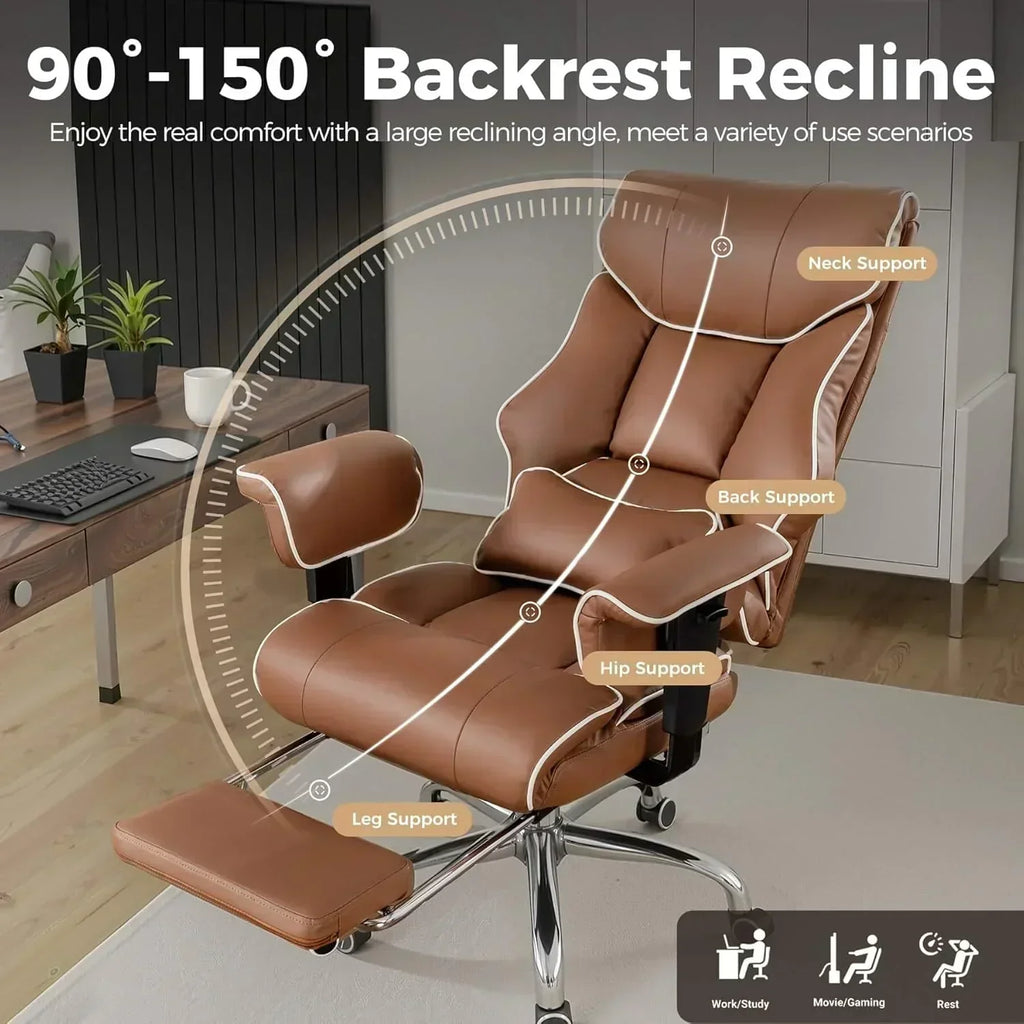 Large Tall Gaming Chair 400 lb Heavy Duty Office Chair wourant