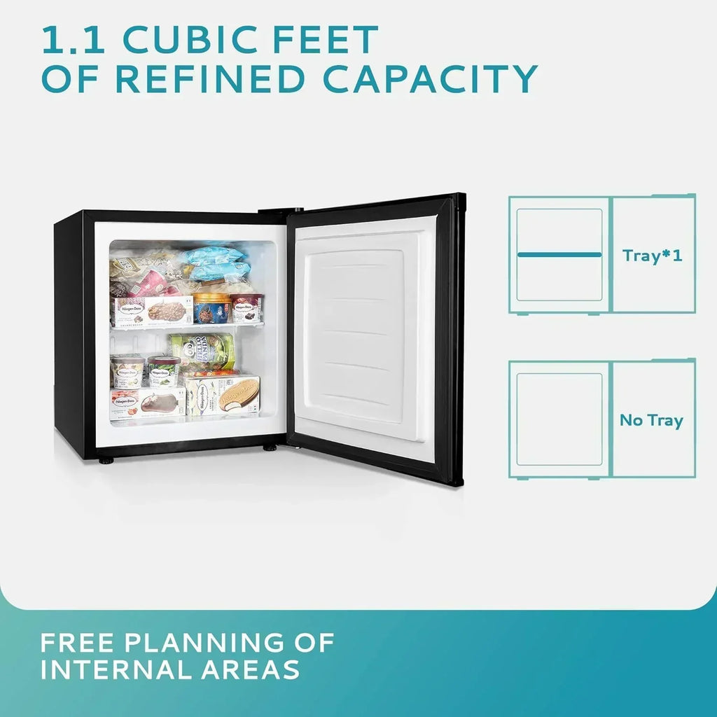 Upright freezer 3.0Cubic Feet Single Door Compact Mini Freezer with Reversible Door Small freezer wourant
