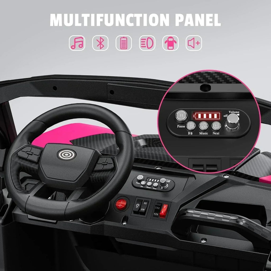 Pink all-terrain car travel electric toy truck wourant