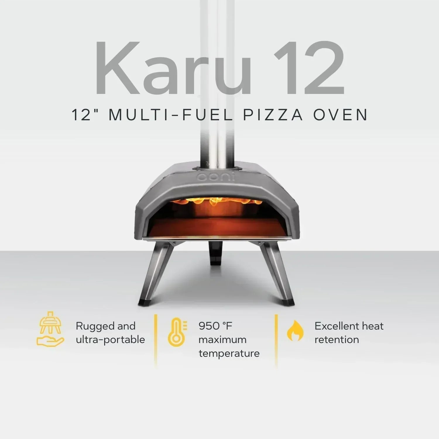 Ooni Karu 12 Multi-Fuel Outdoor Pizza Oven 12 Inch Pizzas in 60 Seconds Portable Wood wourant