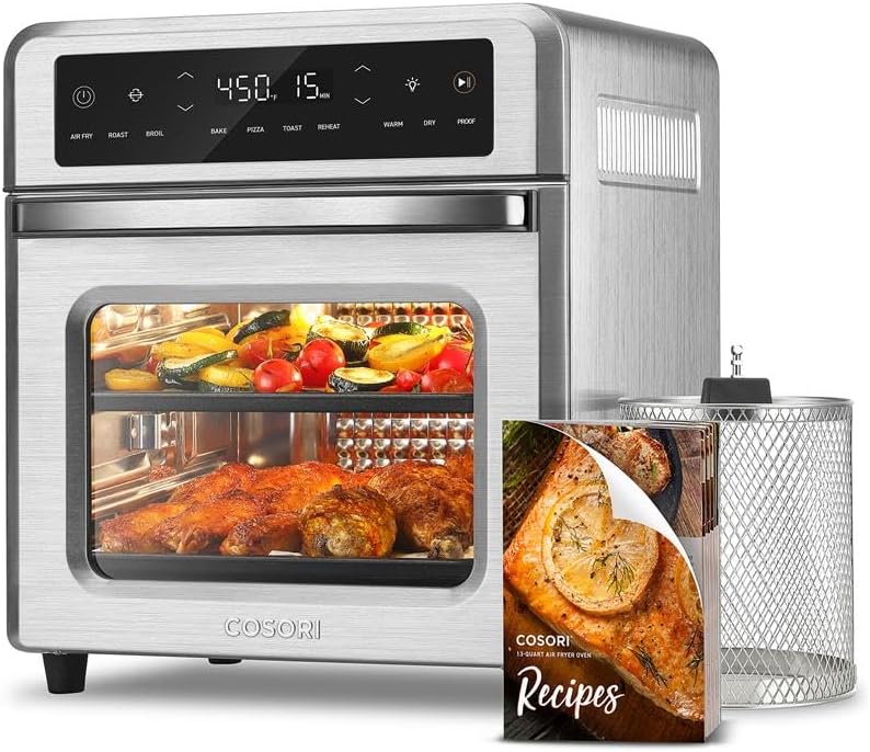 COSORI 11-in-1 air fryer 13-quart capacity combines grilling toasting baking and reheating wourant