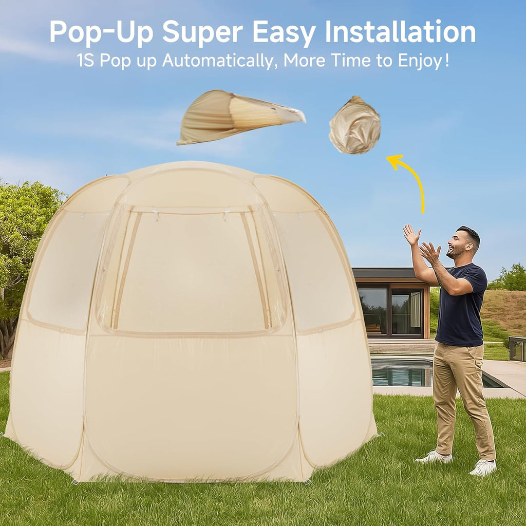 Alvantor Screen House Gazebo Pop Up Igloo Screened Canopy Tent with Mosquito Netting Sides wourant