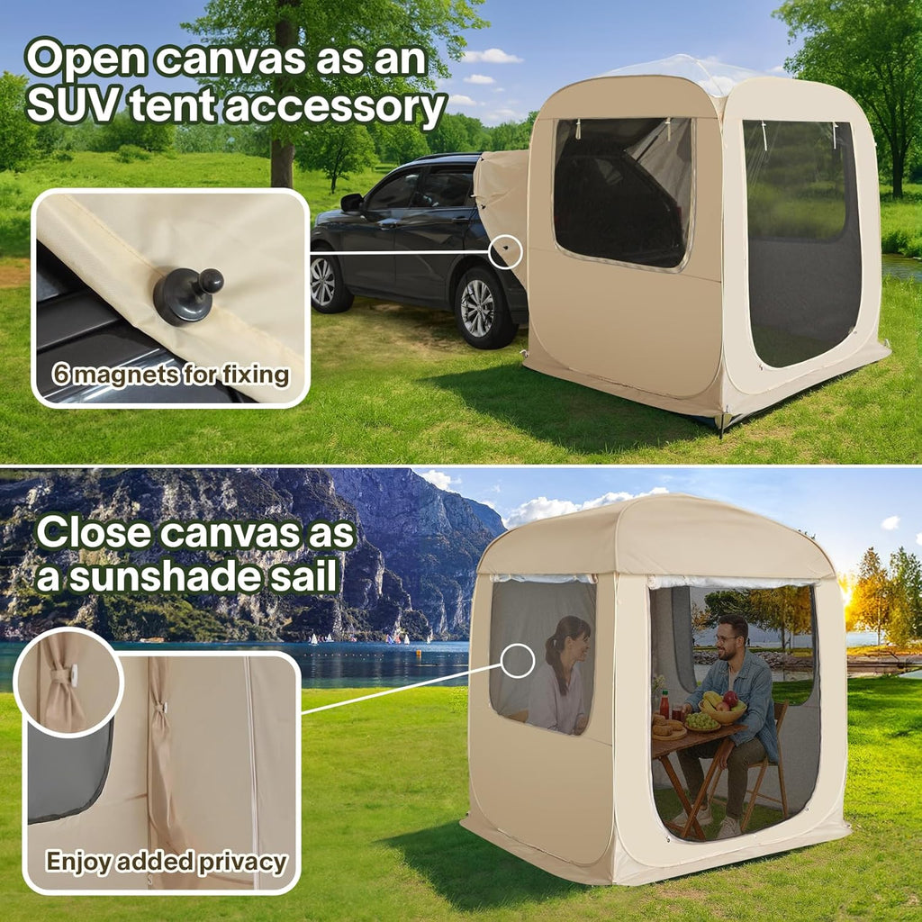 Screen gazebo sleeps 6-10-15 people Igloo-style canopy tent mosquito net on the sides Perfect wourant