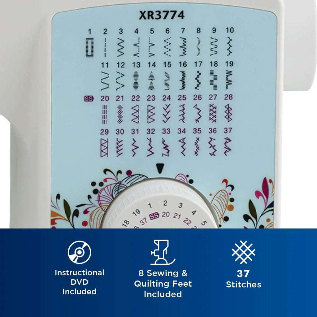 Sewing and Quilting Machine XR3774 37 Built-in Stitches Includes 8 Sewing Feet wourant