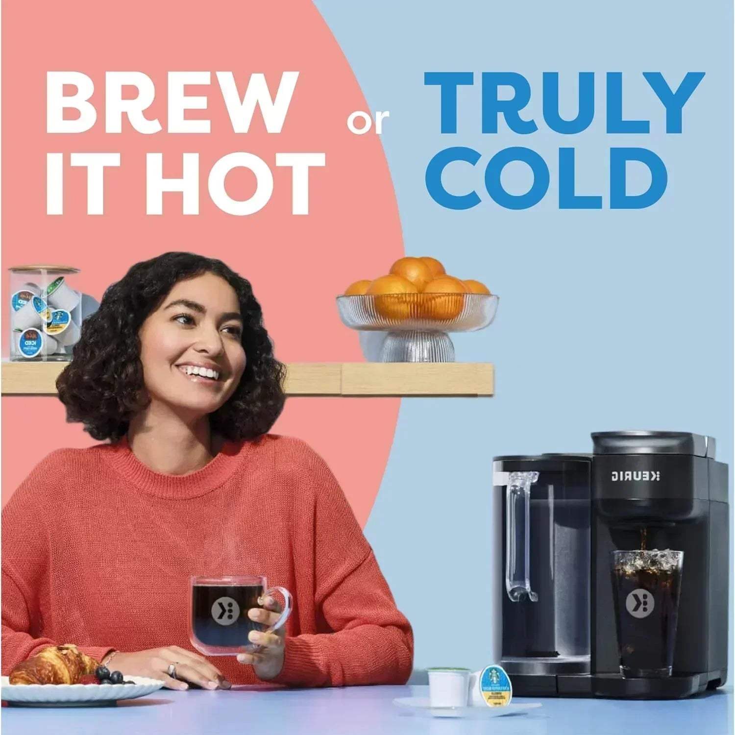 K-Brew+Chill Iced and Hot Single-Cup Coffee Maker with 70-ounce Removable Water Tank wourant