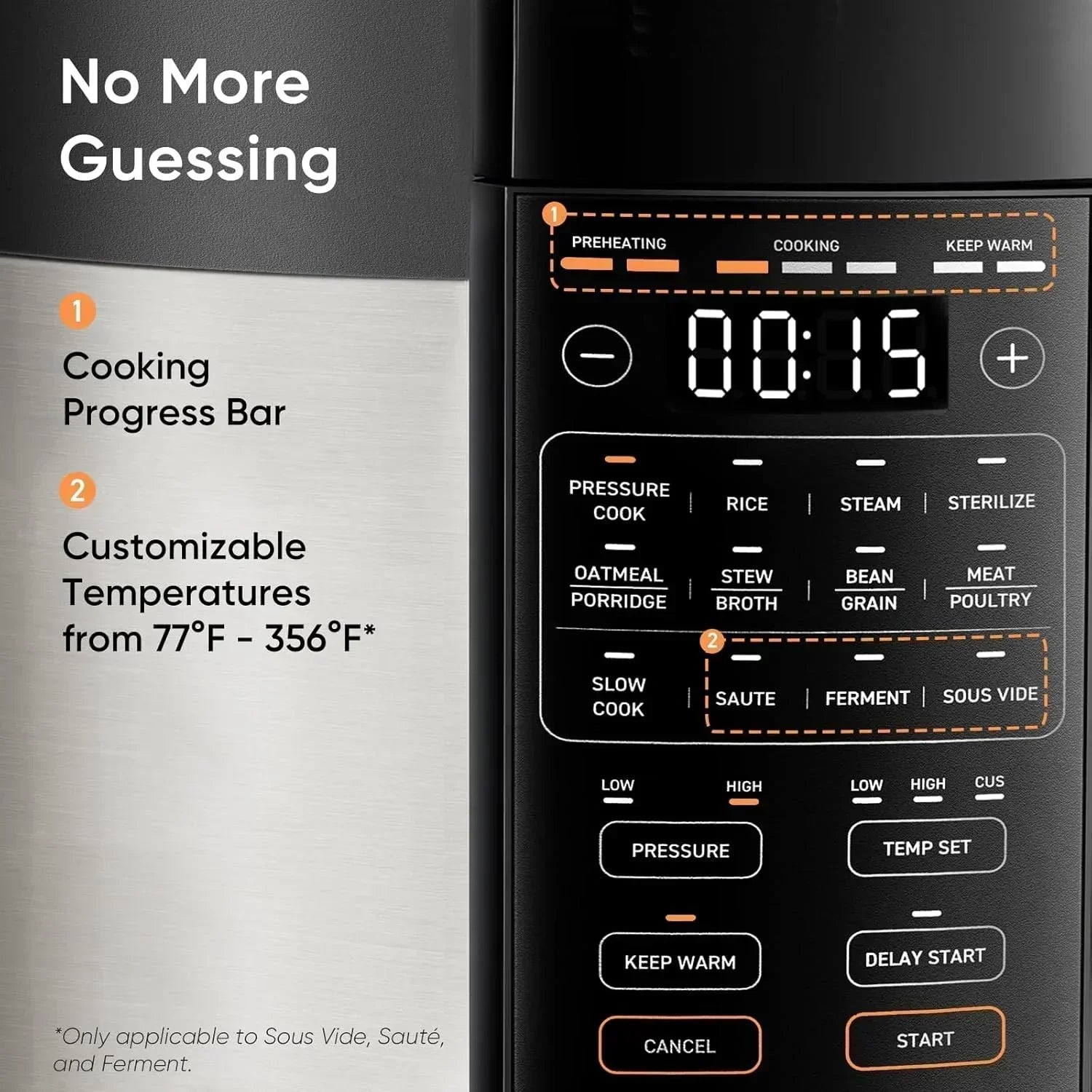 COSORI 6-Quart Stainless Steel Pressure Cooker Multi-Function Cooker with Ceramic Inner Pot wourant