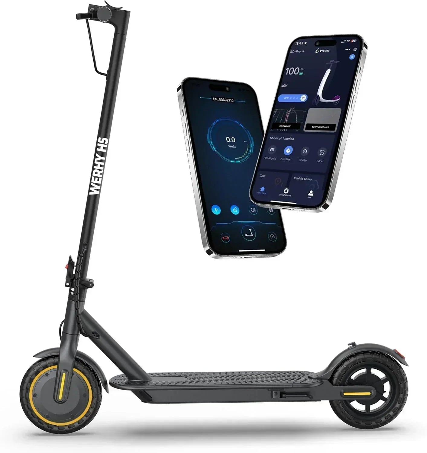 Electric Scooter 350W/500W Motor Top Speed 19/22 mph Max 16/23/28Miles Ranges Foldable E Scooter wourant