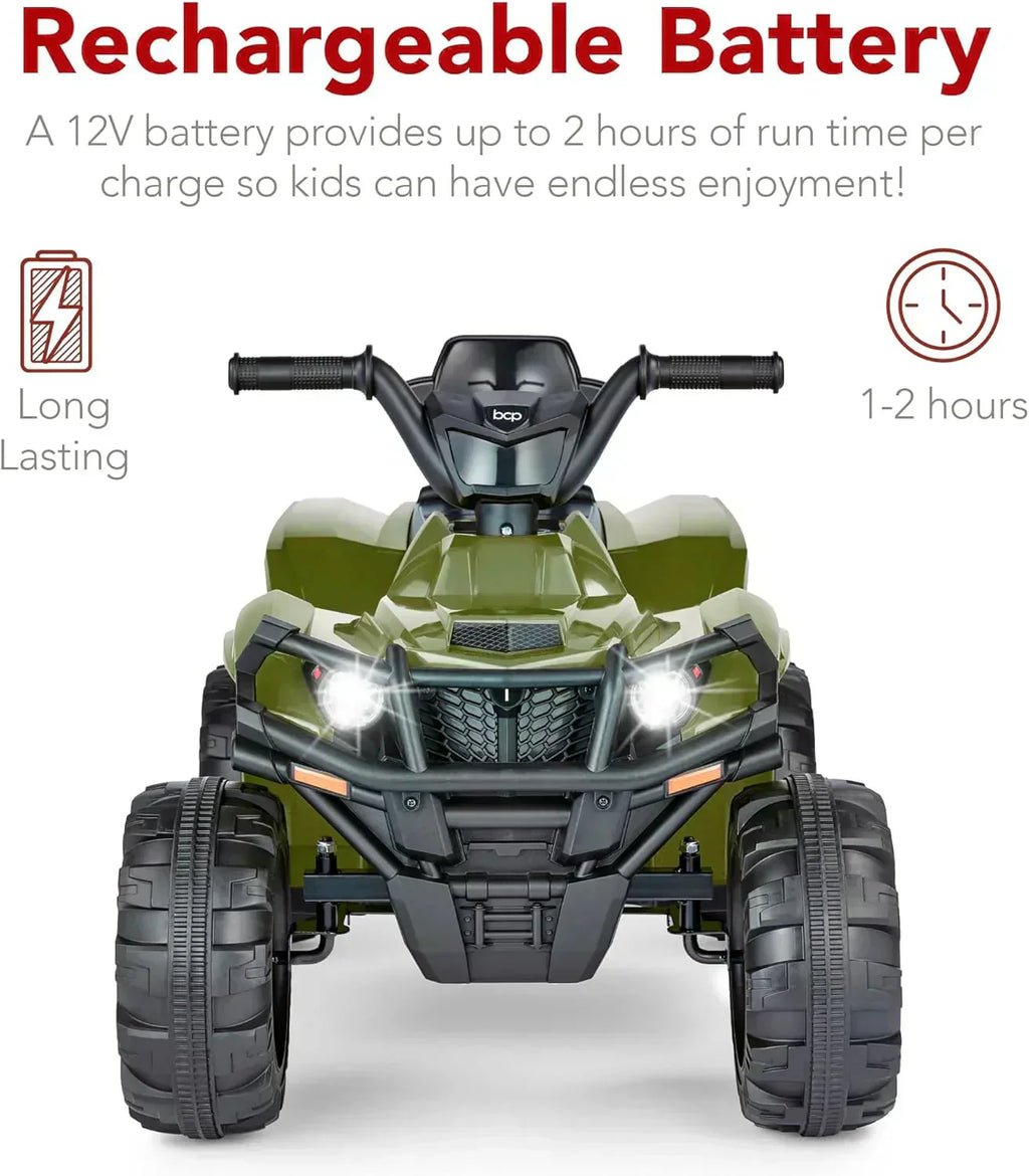 Best Choice Products 12V Kids Ride-On Electric ATV 4-Wheeler Quad Car Toy Bluetooth Audio wourant
