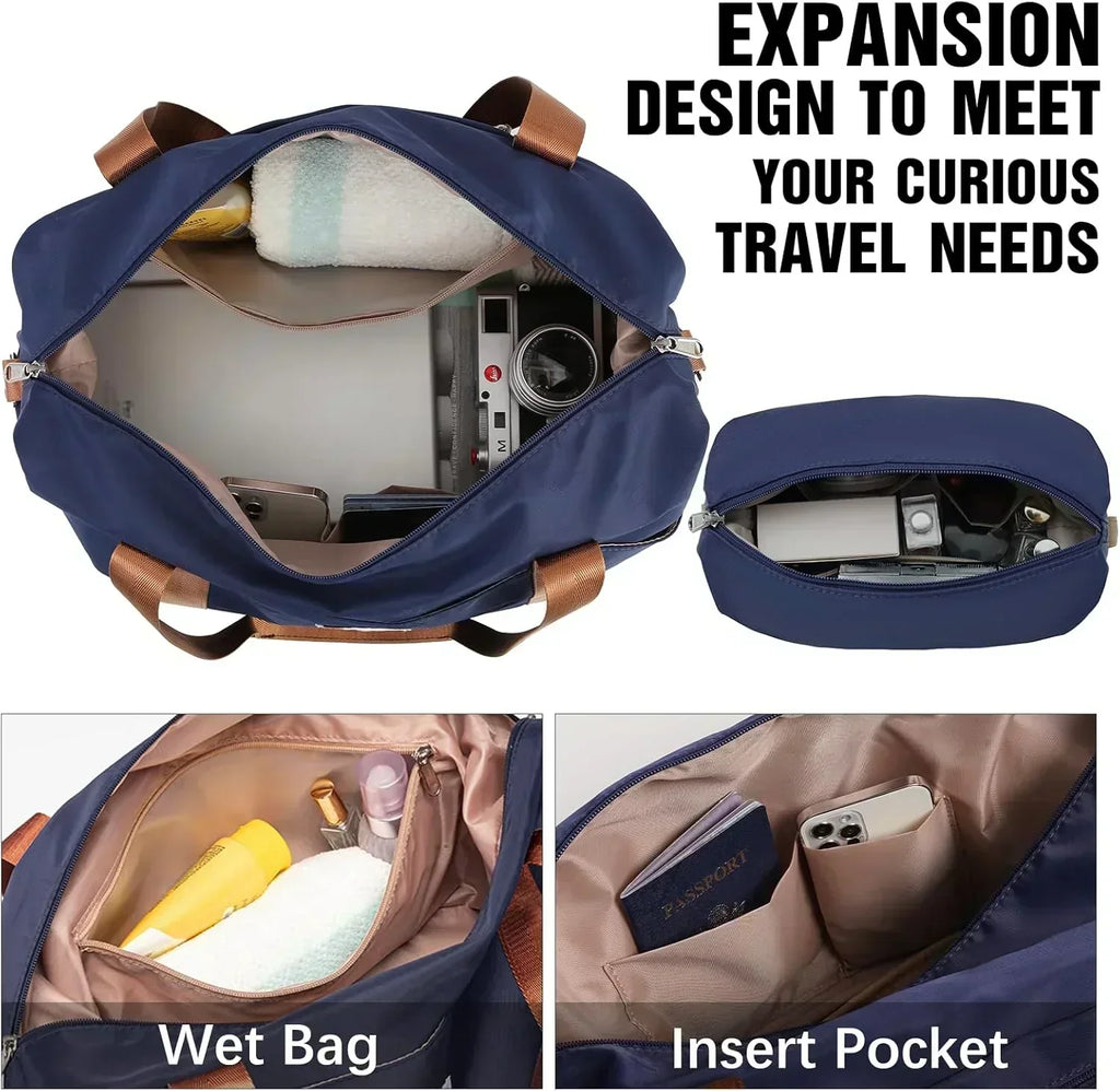 LONG VACATION 6 Piece Luggage Set Carry on Suitcase with ABS+PC hardshell Spinner Wheels wourant