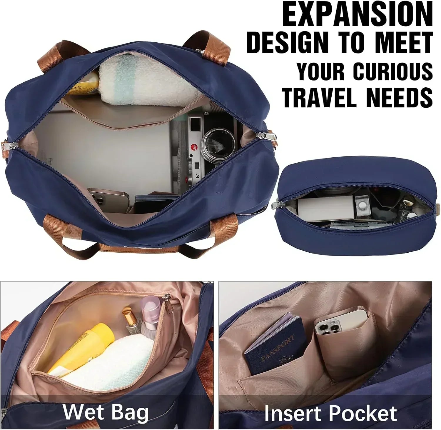 LONG VACATION 6 Piece Luggage Set Carry on Suitcase with ABS+PC hardshell Spinner Wheels wourant