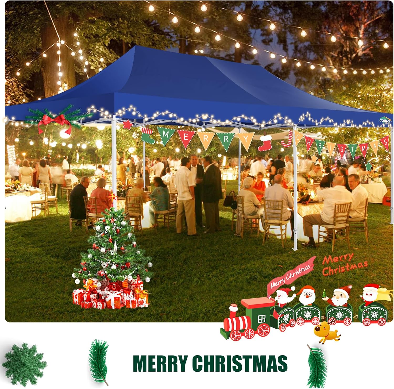 COBIZI 10x20 Heavy Duty Pop up Canopy Tent 6 sidewalls Commercial Canopy Wedding Party Tents wourant