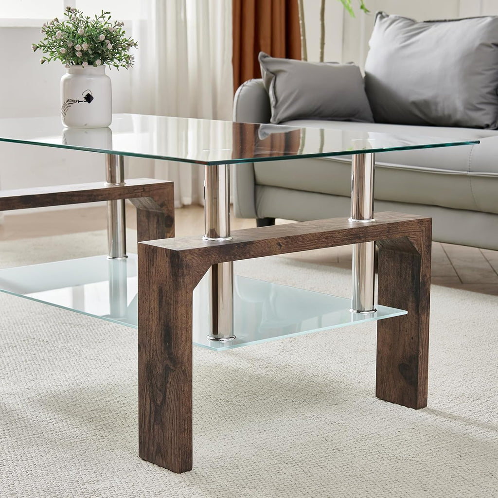 Living Room Rectangle Coffee Table Tea Table Suitable for Waiting Room Modern Side Coffee Table wourant