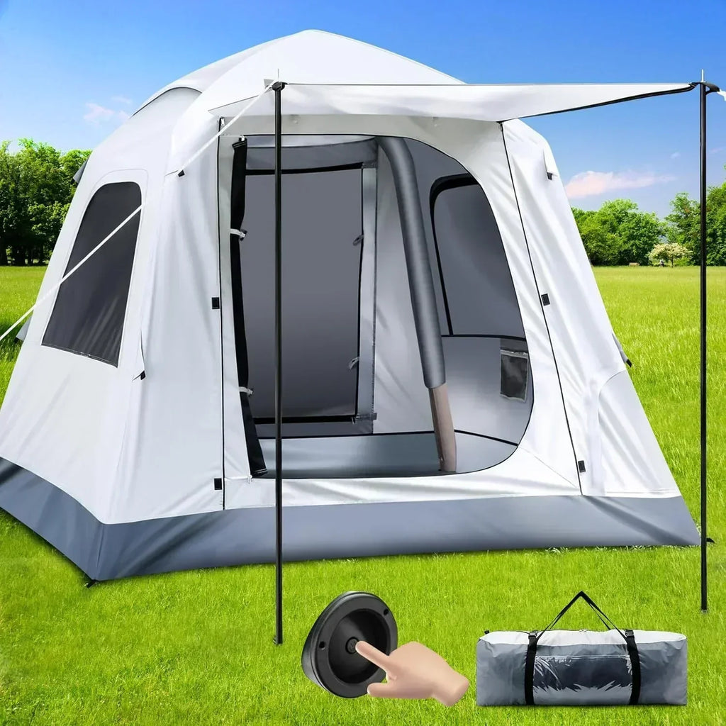 Automatic inflatable camping tent 3-4 people luxury camping adult waterproof inflatable house tent wourant