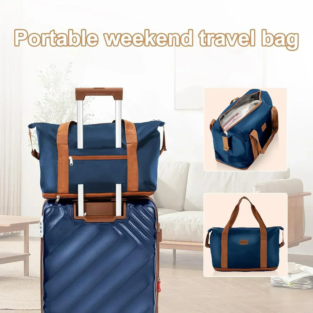 5 piece luggage set expandable suitcase 22x14x9 aviation certified durable waterproof travel set wourant