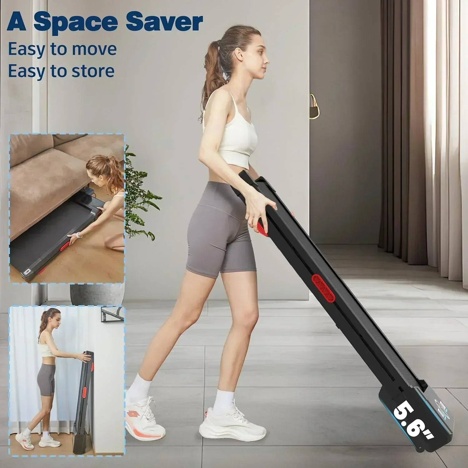 Home compact mountaineering treadmill LED screen Bluetooth speaker wourant