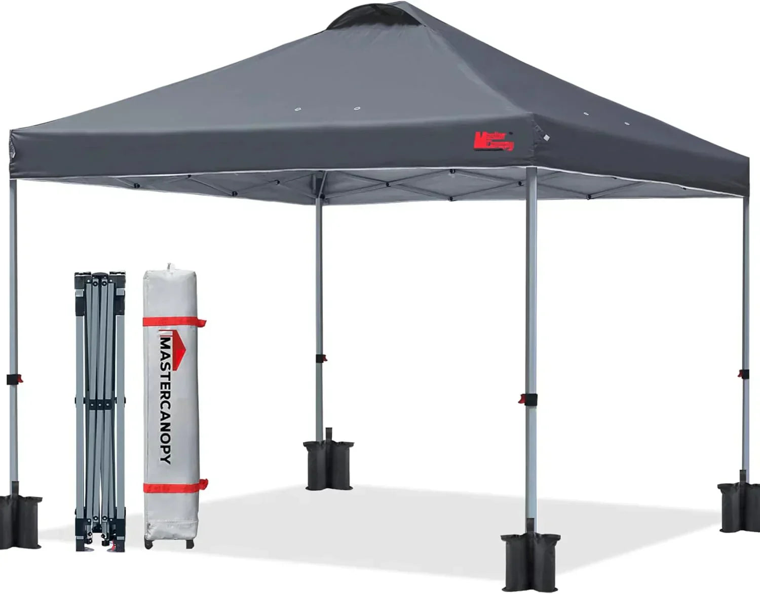 Durable Pop-up Canopy Tent with Roller Bag (10x10 Black) wourant