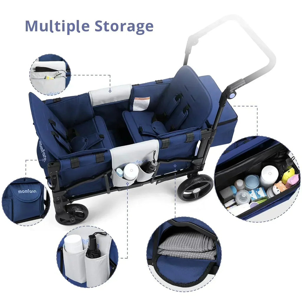 Stroller Wagon for Kids Wagon Stroller Toddlers 2 Seaters All-Terrain Baby Wagon Outdoor wourant