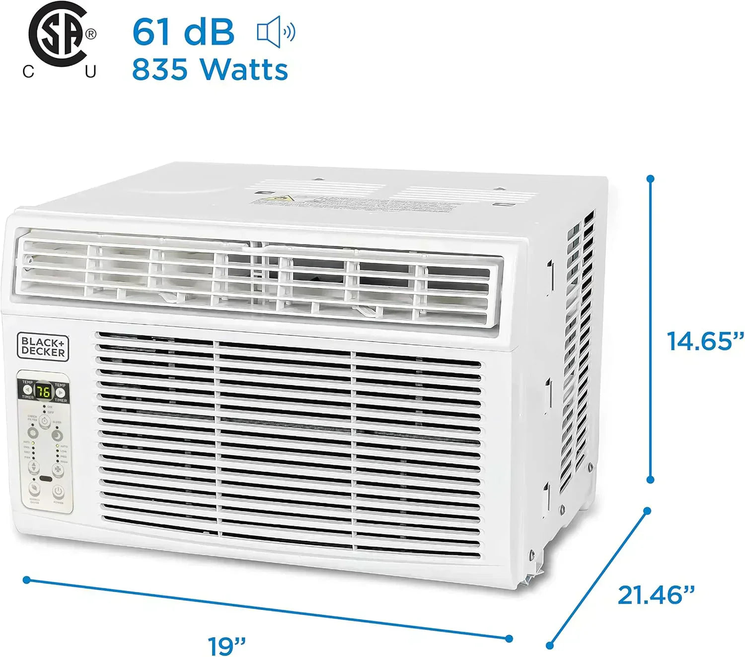 BLACK+DECKER Window Air Conditioner 5000 BTU Cools Up to 150 Square Feet AC Mechanical Controls wourant