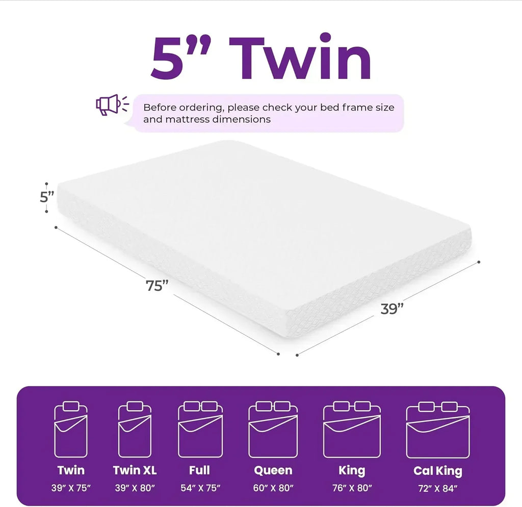 GAESTE 8-inch Fully Cooling Gel Memory Foam Mattress Mattress-in-a-Box wourant