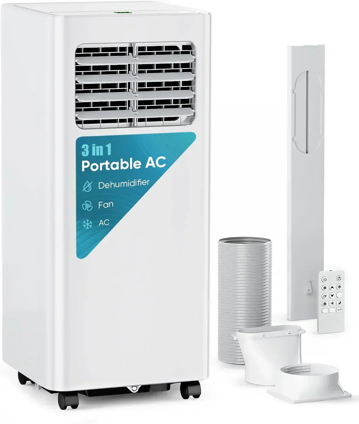 8,000 BTU Portable Air Conditioner 3-in-1 AC Unit with Remote Control Ultra-Quiet Cooling for Rooms wourant