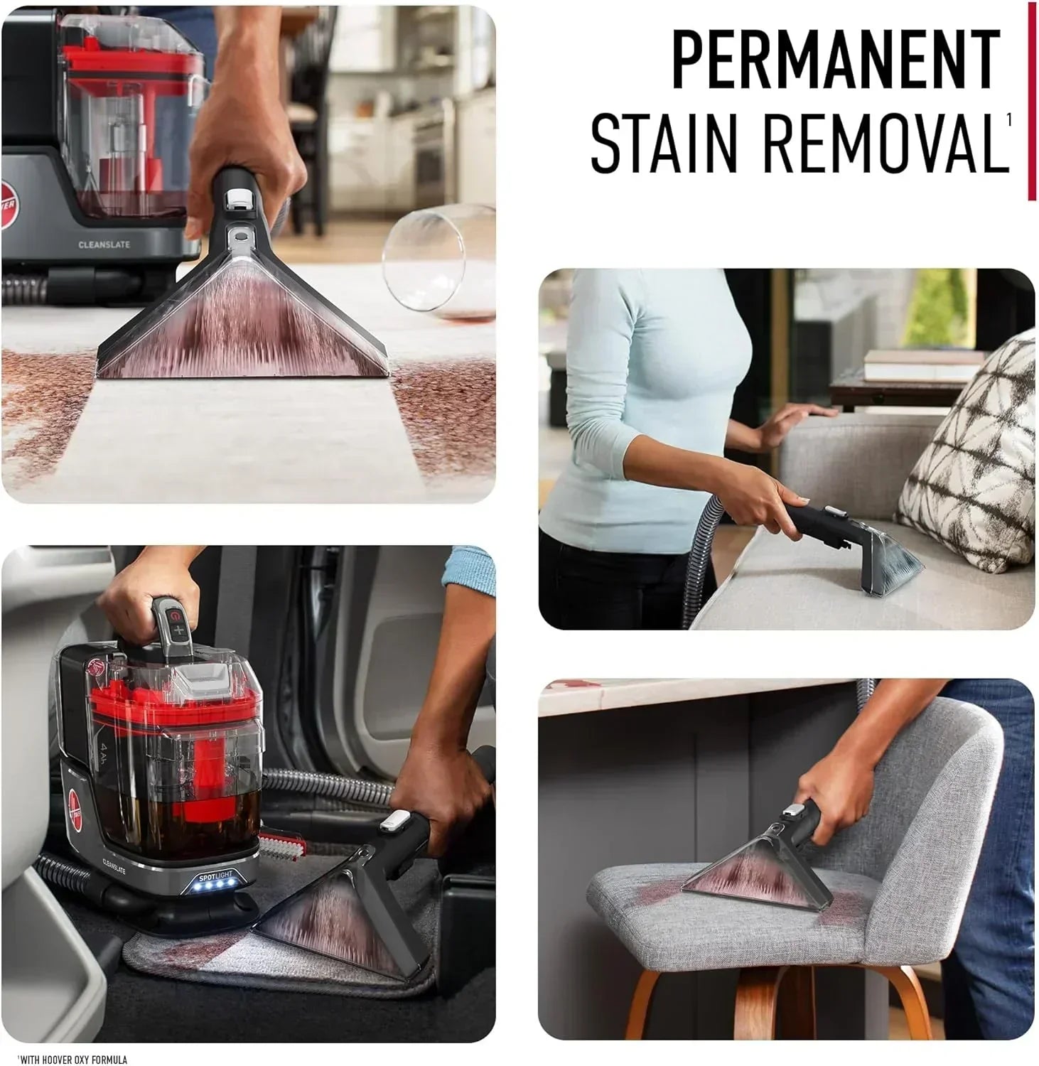 Hoover CleanSlate Plus Portable Carpet Upholstery Spot Cleaner with Powerful Suction wourant
