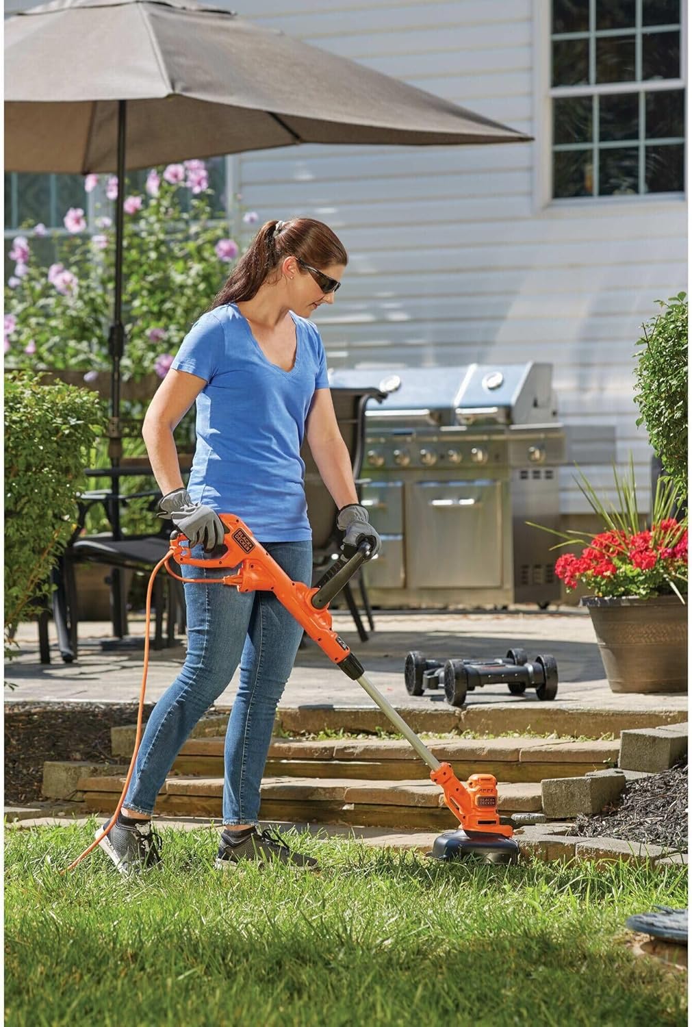 BLACK+DECKER 3-in-1 Corded Lawn Mower String Trimmer Edger 12-Inch wourant