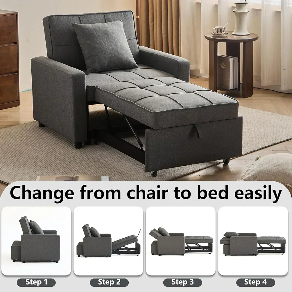 Sofa Bed Chair Convertible Sleeper Sofa with Pull-Out Bed wourant