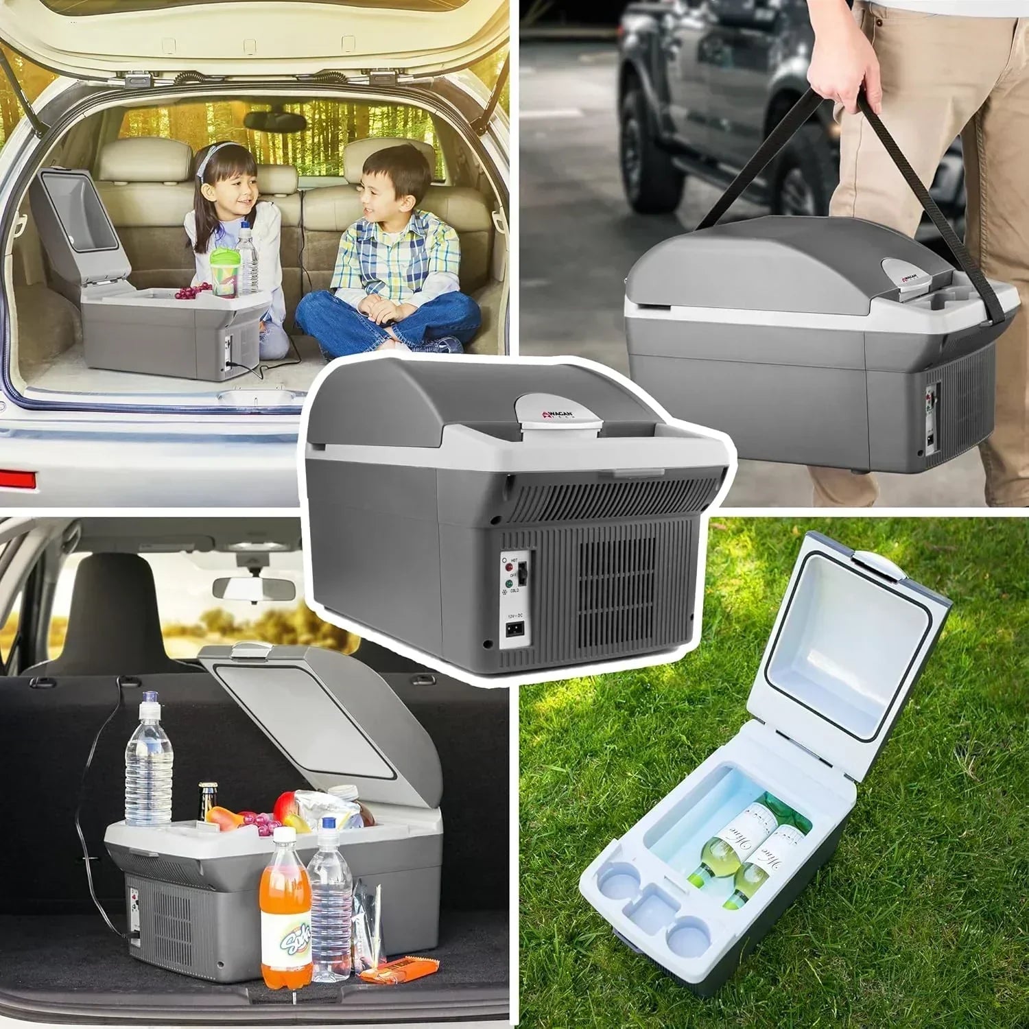 Personal Thermoelectric Cooler/Warmer 14 Liter Capacity Portable Electric Car Cooler wourant