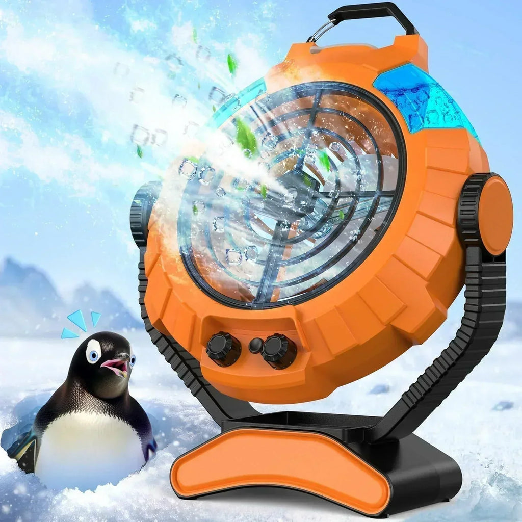 JYew Portable Air Conditioners Misting Fan With 10000mAh Rechargeable Battery Operated Fan wourant