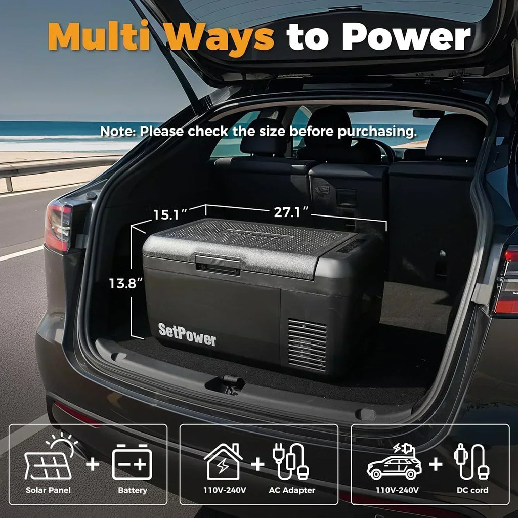12V Refrigerator 21 Quart Portable Freezer 50 Hours Keep Cool Electric Cooler Car Refrigerator wourant