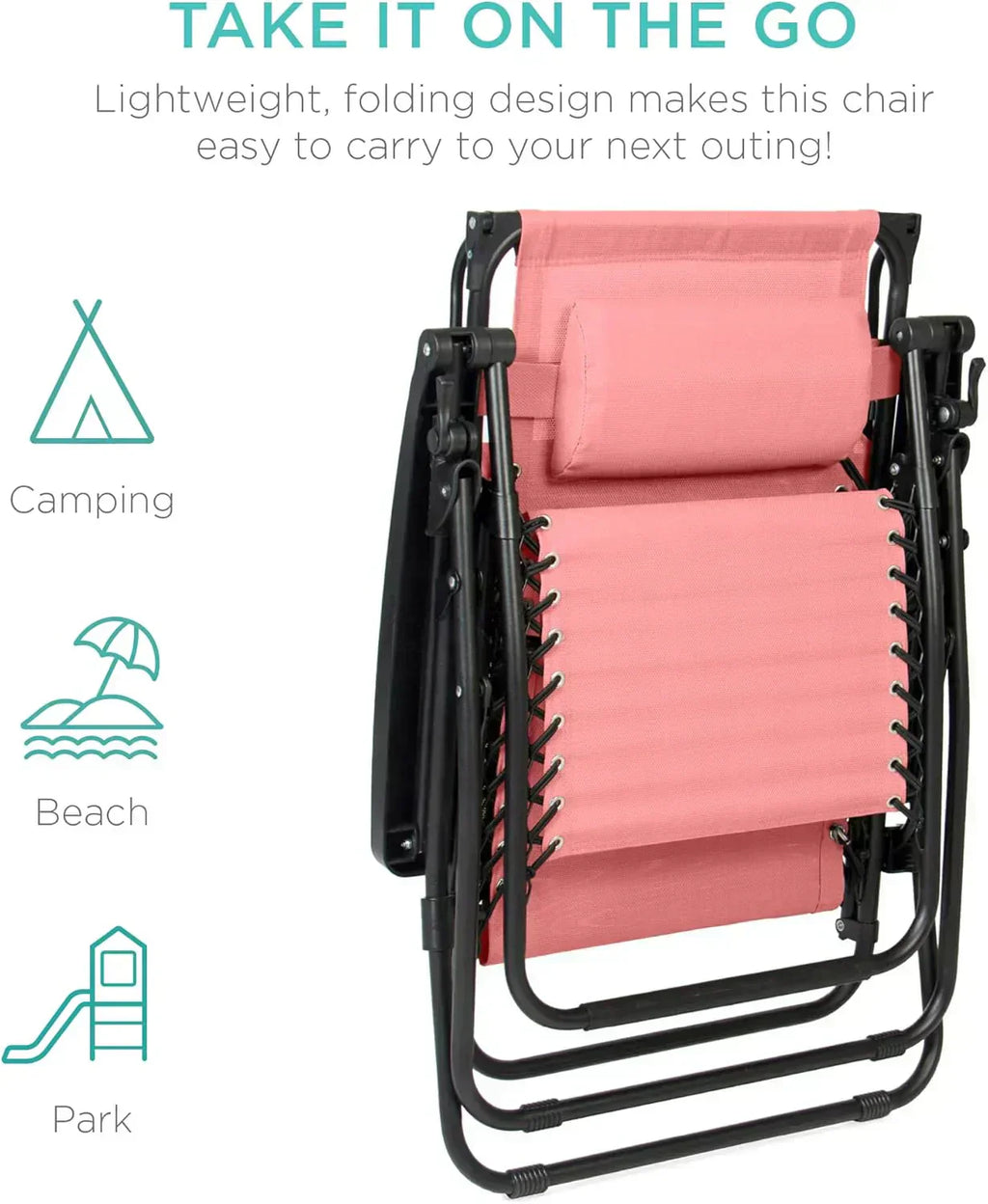 Best Choice Products Folding Zero Gravity Recliner Patio Lounge Chair Adjustable Canopy Shade wourant