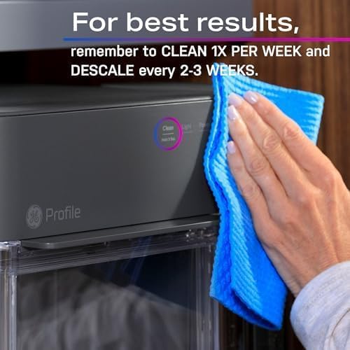GE Profile Opal 2.0 XL with 1 Gallon Tank, Chewable Crunchable Countertop Nugget Ice Maker, Scoop included, 38 lbs in 24 hours, Pellet Ice Machine with WiFi & Smart Connected, Stainless Steel wourant