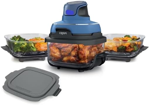 Ninja Crispi 5 in 1 Portable Glass Air Fryer Cooking System Small and large batch containers wourant