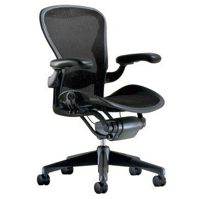 Aeron Executive Office Chair-Stainless Steel, Size B-Fully Adjustable Arms-lumbar Support Open Box wourant