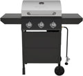 Nexgrill 3-Burner Propane Gas Grill with Side Tables, 27,000BTUs, Stainless Steel Lid wourant