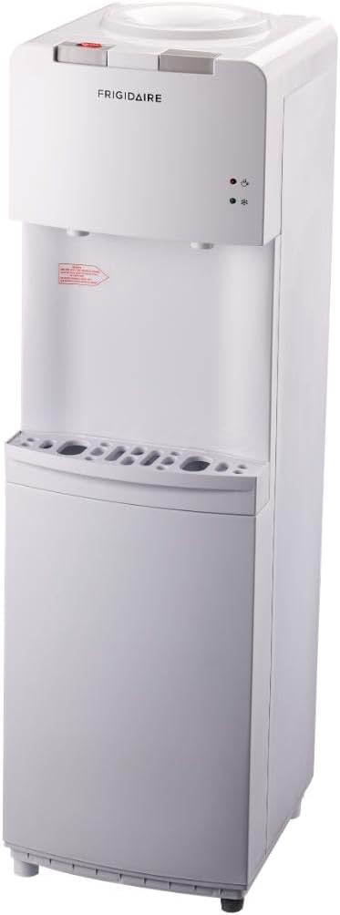 Frigidaire EFWC498 - Top Loading Cooler Dispenser -Hot & Cold Water - Child Safety Lock - Innovative Slim & Sleek Design, Holds 3 or 5 Gallon Bottles - Black wourant