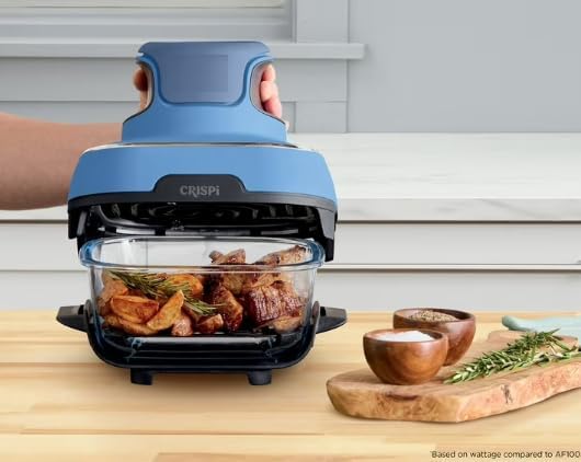 Ninja Crispi 5 in 1 Portable Glass Air Fryer Cooking System Small and large batch containers wourant