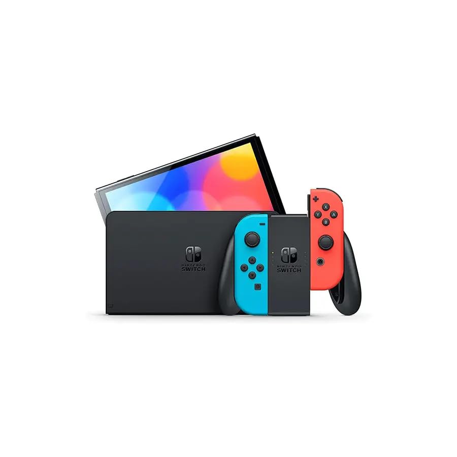 Nintendo Switch with Neon Blue and Red Joy-Con (Renewed) jumpsub