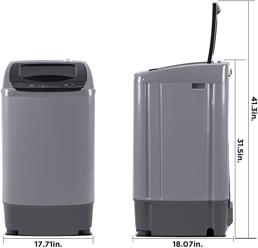 Comfee Portable Washing Machine 0.9 Cubic Feet Compact Washing Machine with LED Display 2 Built-in Drums Space Saving Fully Automatic Washing Machine wourant