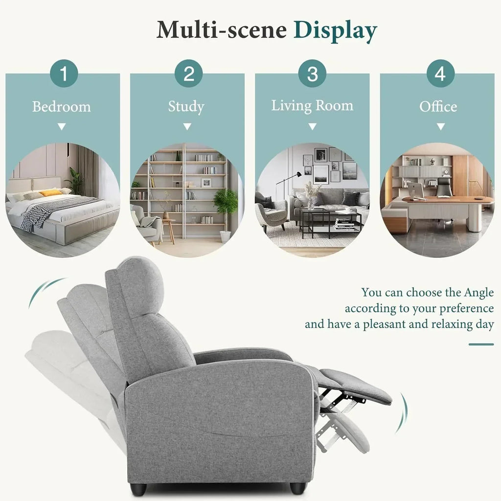 Swivel high-back rocking chair with footrest padded glider baby chair with comfortable deep seat wourant