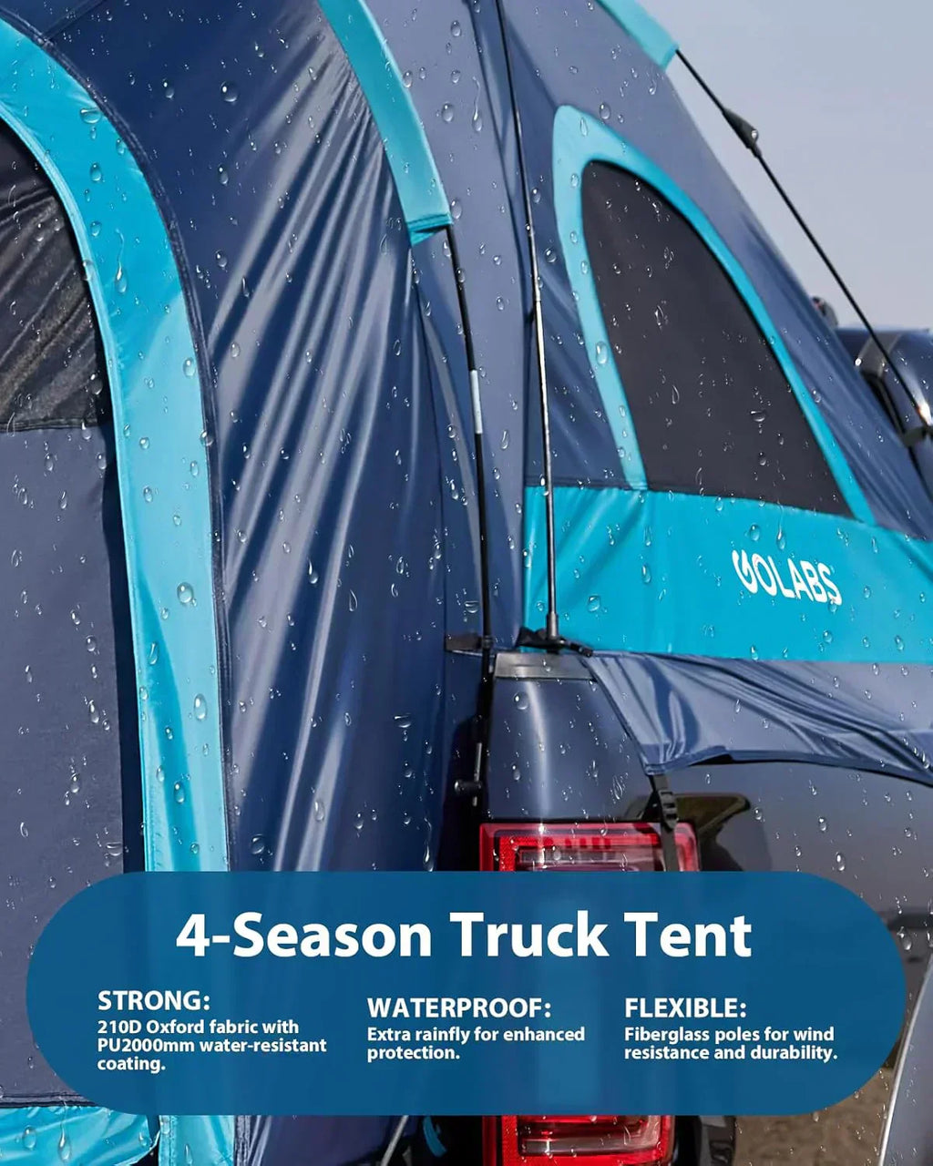 Truck Portable Bed Tent with Extra Rain Cover for Camping and Outdoor Activities wourant