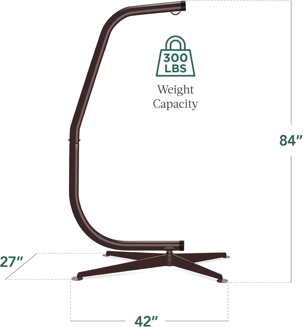 Best Choice Products Metal Hanging Hammock C-Stand for Chair Weather Resistant Finish wourant