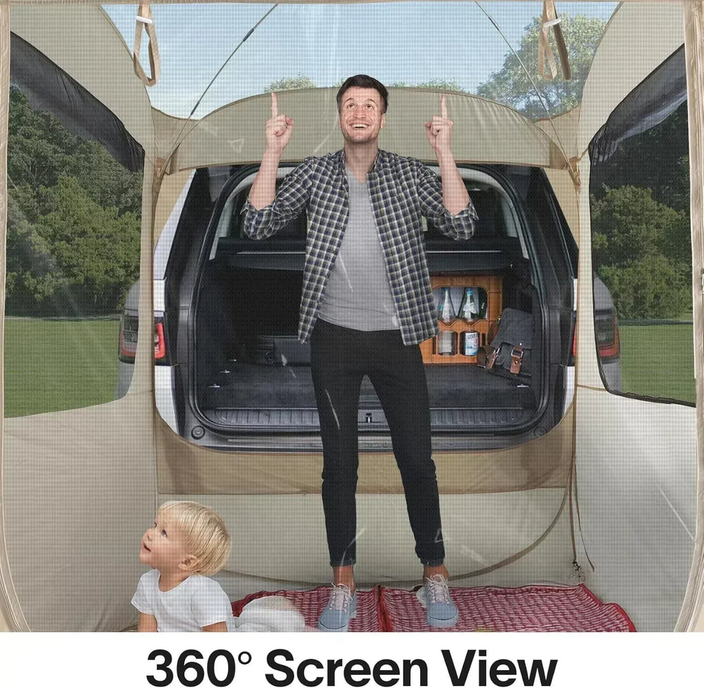 Screen gazebo sleeps 6-10-15 people Igloo-style canopy tent mosquito net on the sides Perfect wourant